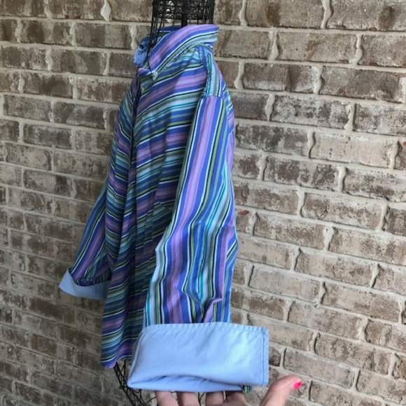 Tommy Hilfiger Woman Striped Button Down Shirt VTG - Picture 2 of 8